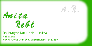 anita nebl business card